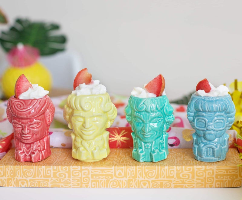 Geeki Tikis The Golden Girls Tiki Muglet Mini 3 Inch Glasses | Official Golden Girls Collectible Mugs Set of 4 | Includes Dorothy, Blanche, Rose, & Sophia | 2-Ounces Mini Mugs | Toynk Exclusive - Image 5